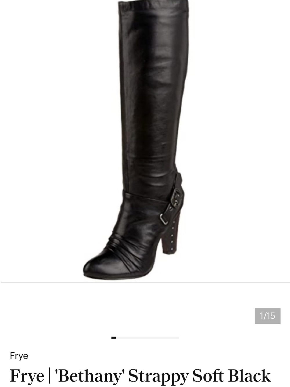 Frye Bethany Strappy Knee-High Boot in Black